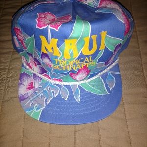 NWOT  Vintage flowered Maui schnapps hat